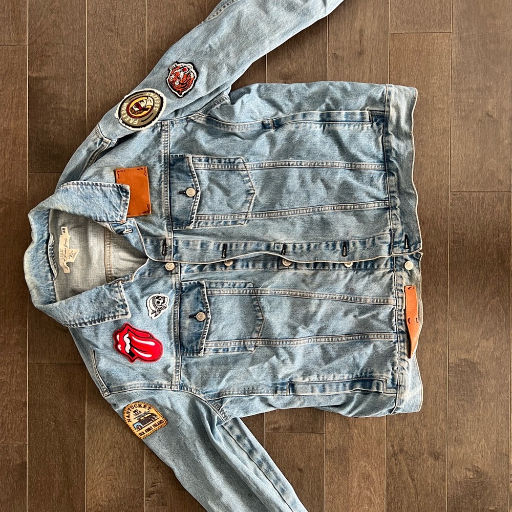 Mens Denim Jacket with Patches